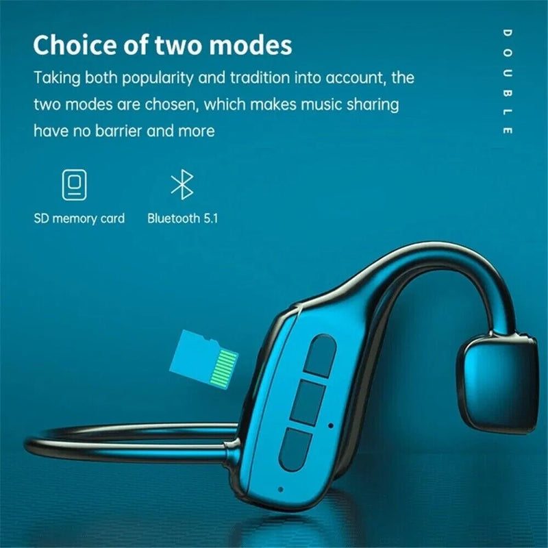 Słuchawki kostne Bone Conduction Bluetooth 5.1 — sportowe