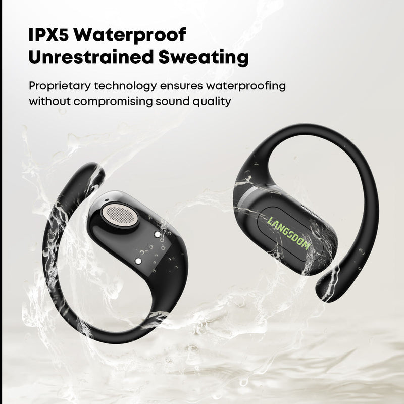 Słuchawki kostne Bone Conduction TWS Bluetooth — sportowe, wodoodporne
