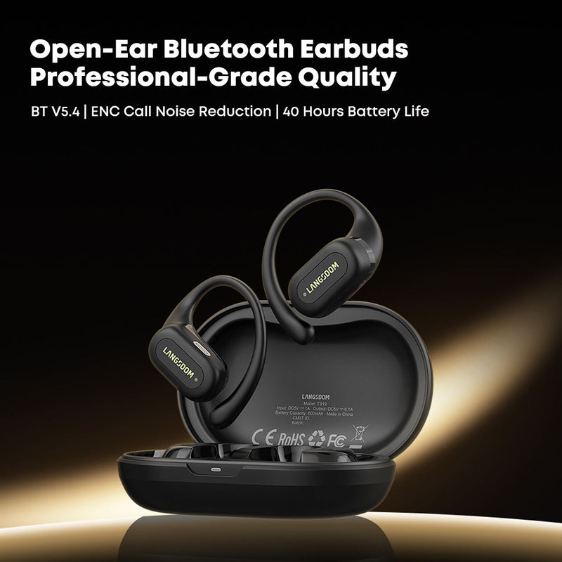 Słuchawki kostne Bone Conduction TWS Bluetooth — sportowe, wodoodporne